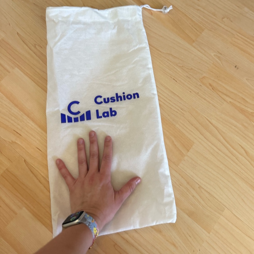 Cushion Lab White Drawstring Bag - Picture 2 of 5
